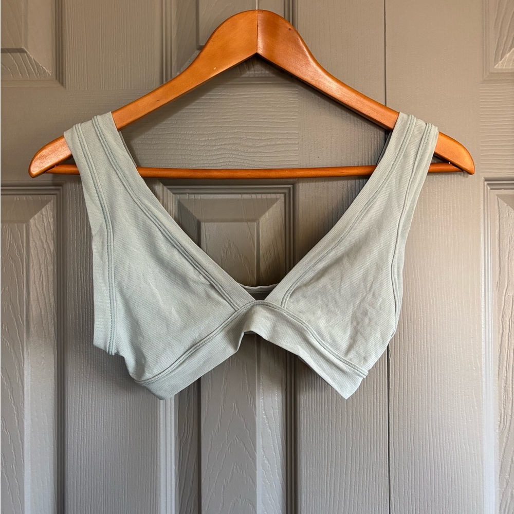 SKIMS Light Gray Mesh Sheer Bralette